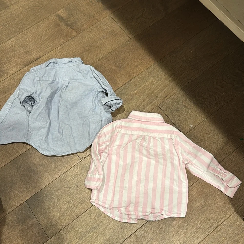 Janie and jack bundle button down tops blue pink 3-12‎ month toddler baby infant